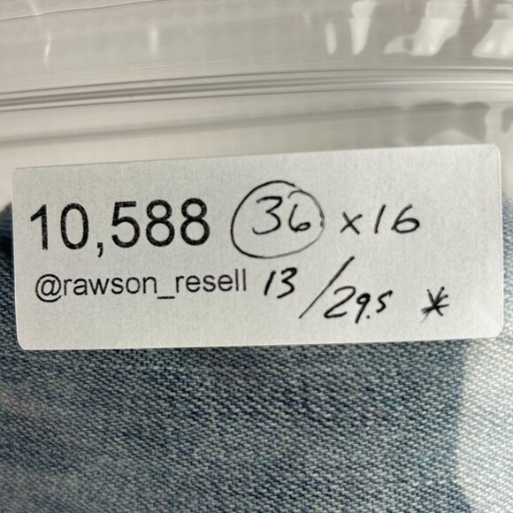 Girbaud 90s Hip Hop Baggy Jorts Size 36 Denim Wide Leg Distressed Skater Light - Picture 9 of 9